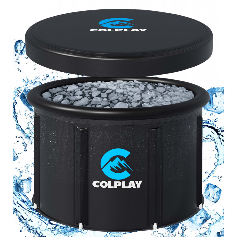 Colplay XL Large Portable Ice Bath Tub for Athletes Adults 35.5" x 29.5", 116 gal Cold Plunge Tub Outdoor